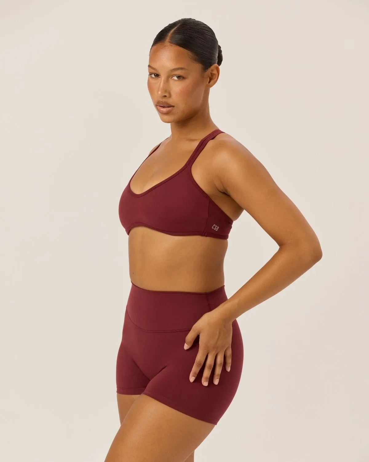 Serenity Millie Crop | Burgundy sold by Crop Shop Boutique product image thumbnail 3