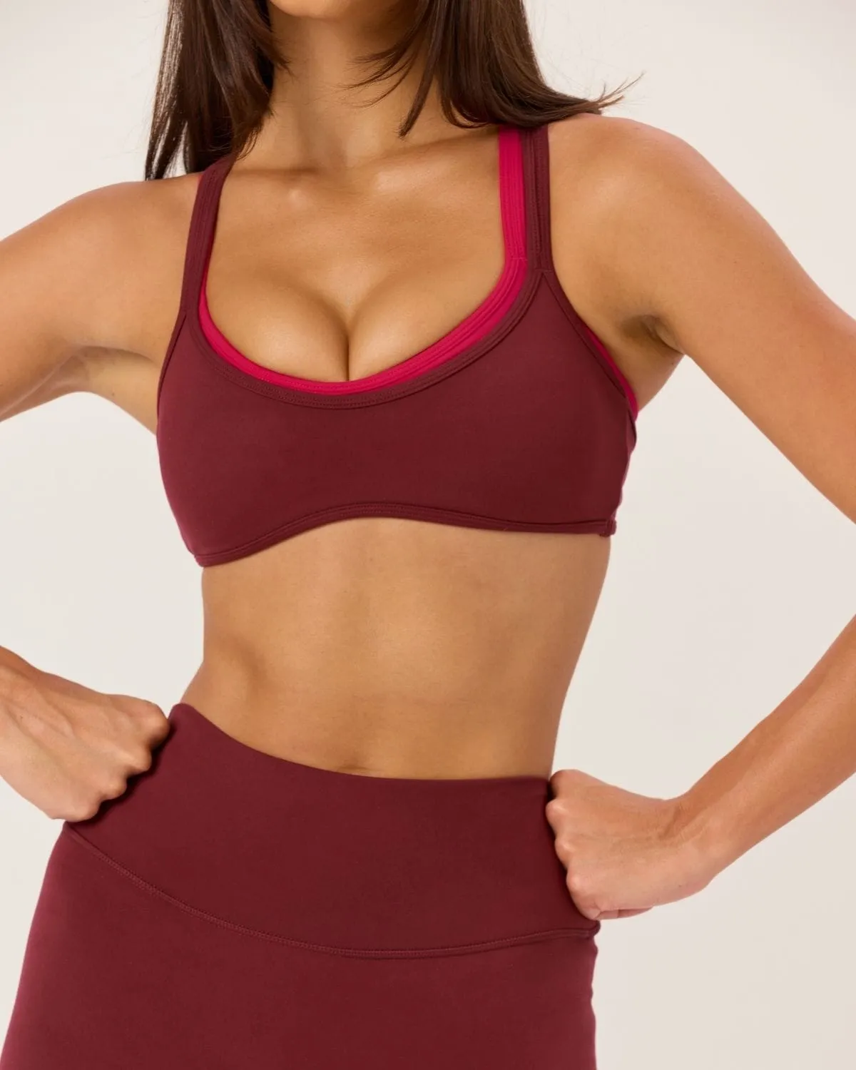 Serenity Millie Crop | Burgundy sold by Crop Shop Boutique product image thumbnail 4
