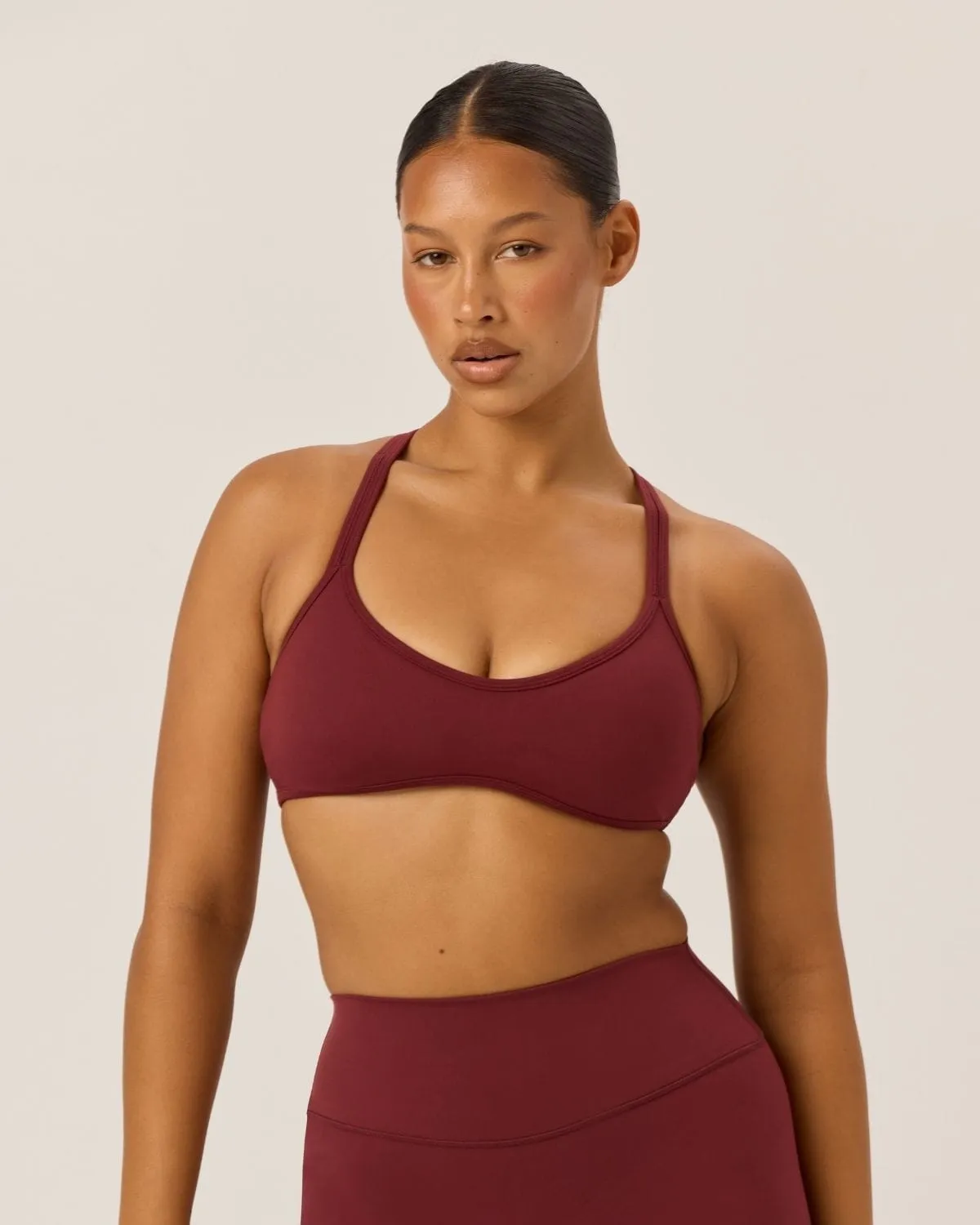 Serenity Millie Crop | Burgundy sold by Crop Shop Boutique