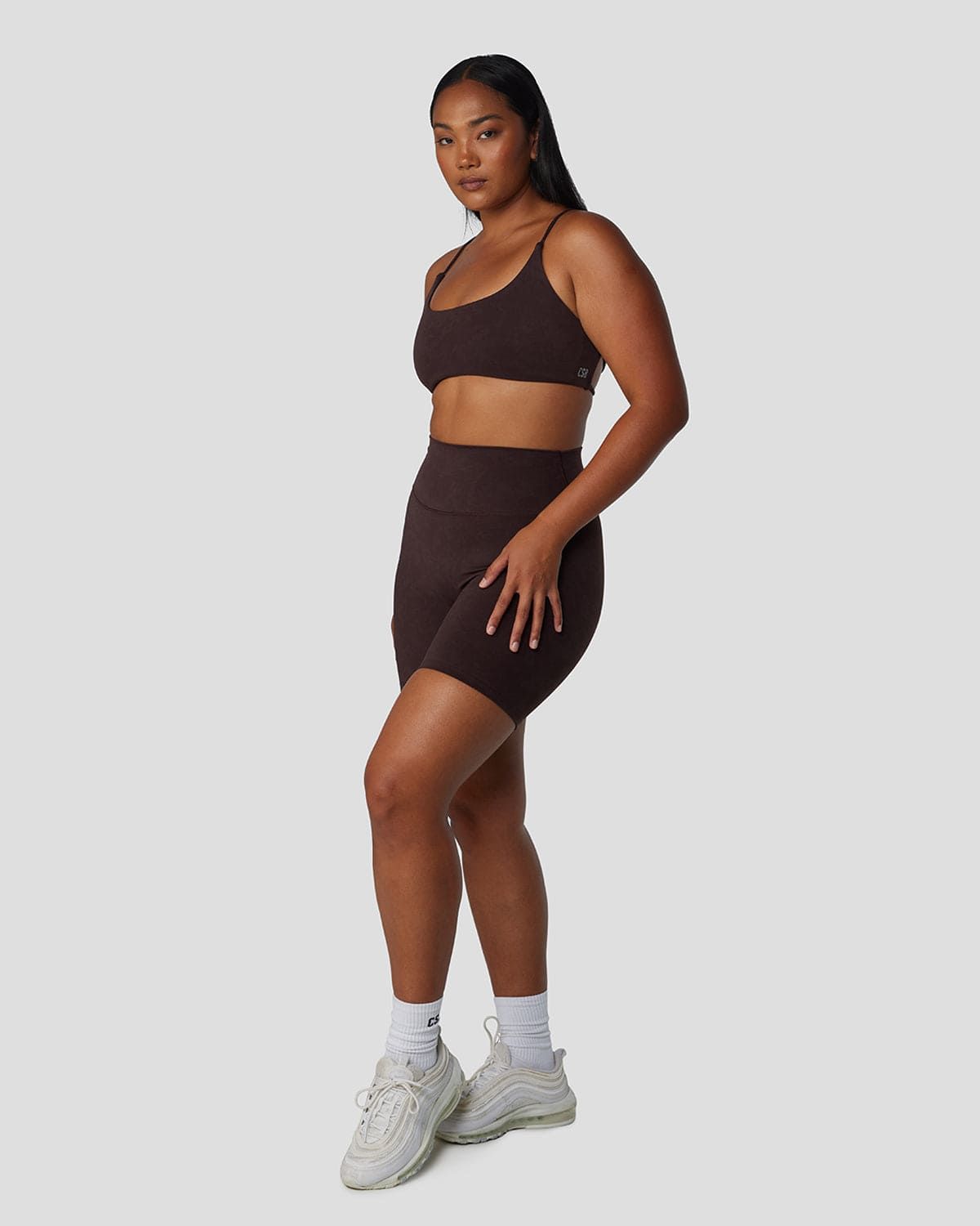 Fade Scrunch Shorts 6" | Truffle sold by Crop Shop Boutique product image thumbnail 3