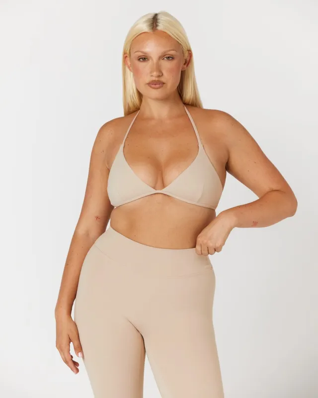 Form Micro Halter V Crop | Fawn sold by Crop Shop Boutique