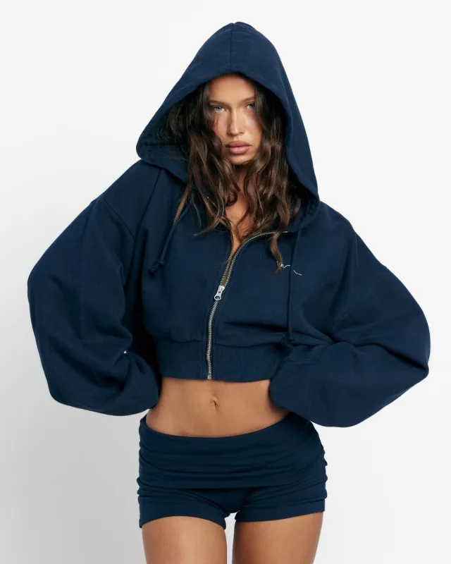 Foldover Yoga Shorts | Deep Navy sold by Crop Shop Boutique