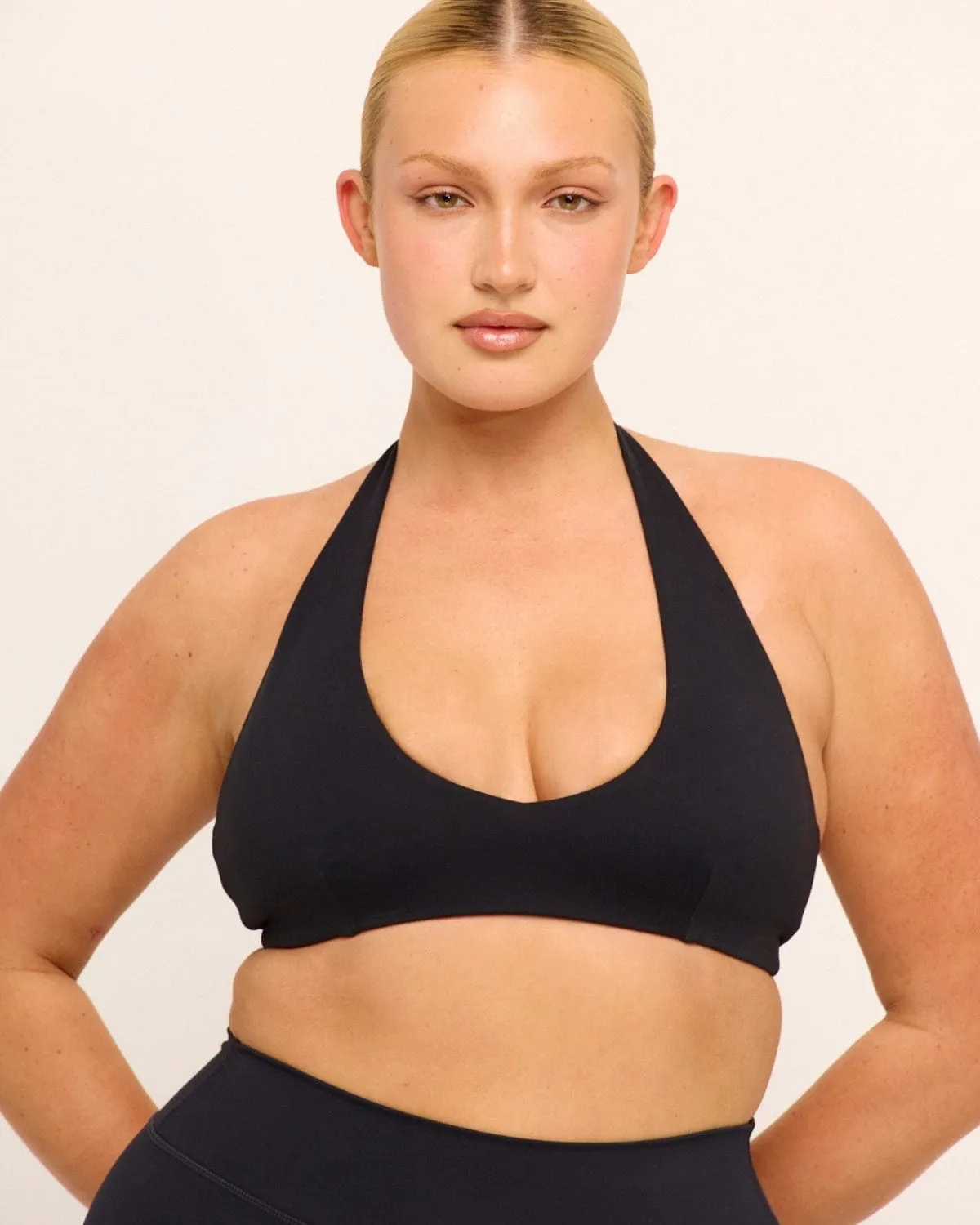 Form Halter Crop | Black sold by Crop Shop Boutique product image thumbnail 4