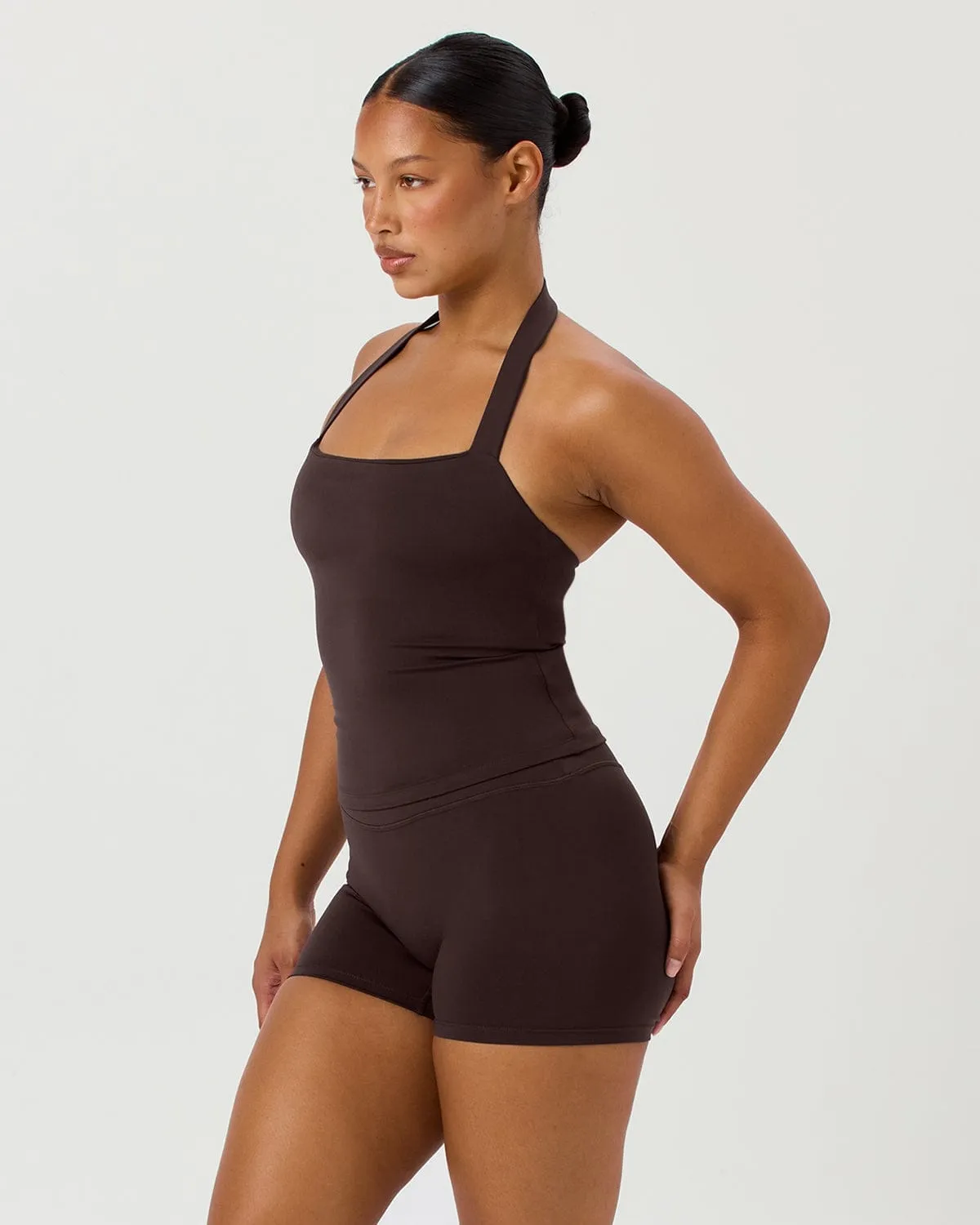 Serenity Halle Halter Tank | Espresso sold by Crop Shop Boutique product image thumbnail 3