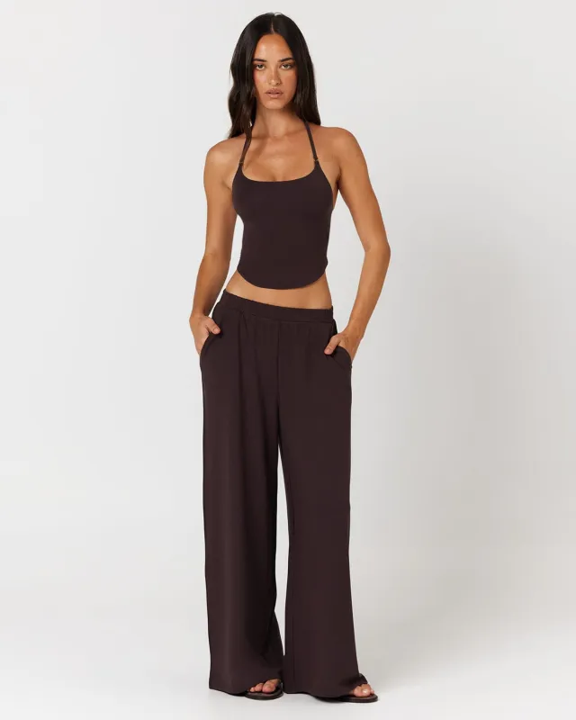Everyday Wide Leg Pants | Espresso sold by Crop Shop Boutique