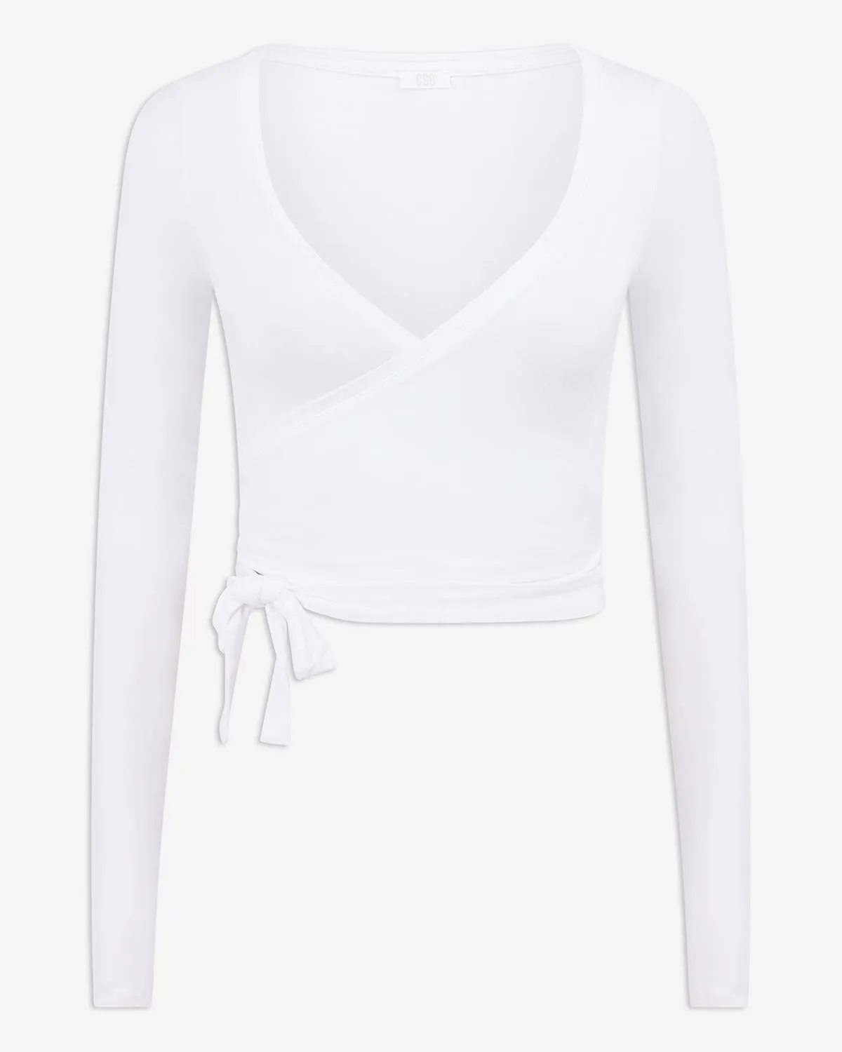 Ballet Wrap Top | White sold by Crop Shop Boutique product image thumbnail 4