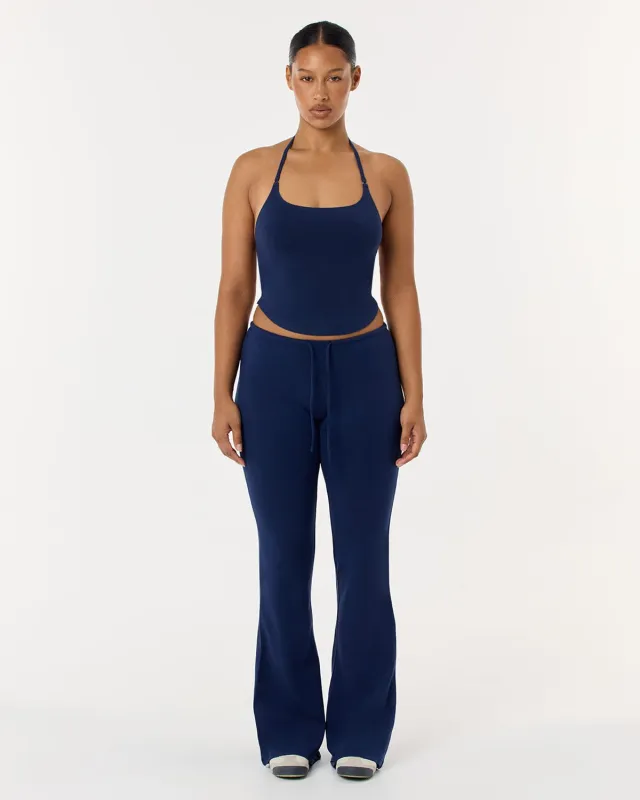 Drawstring Flare Pants | Navy sold by Crop Shop Boutique