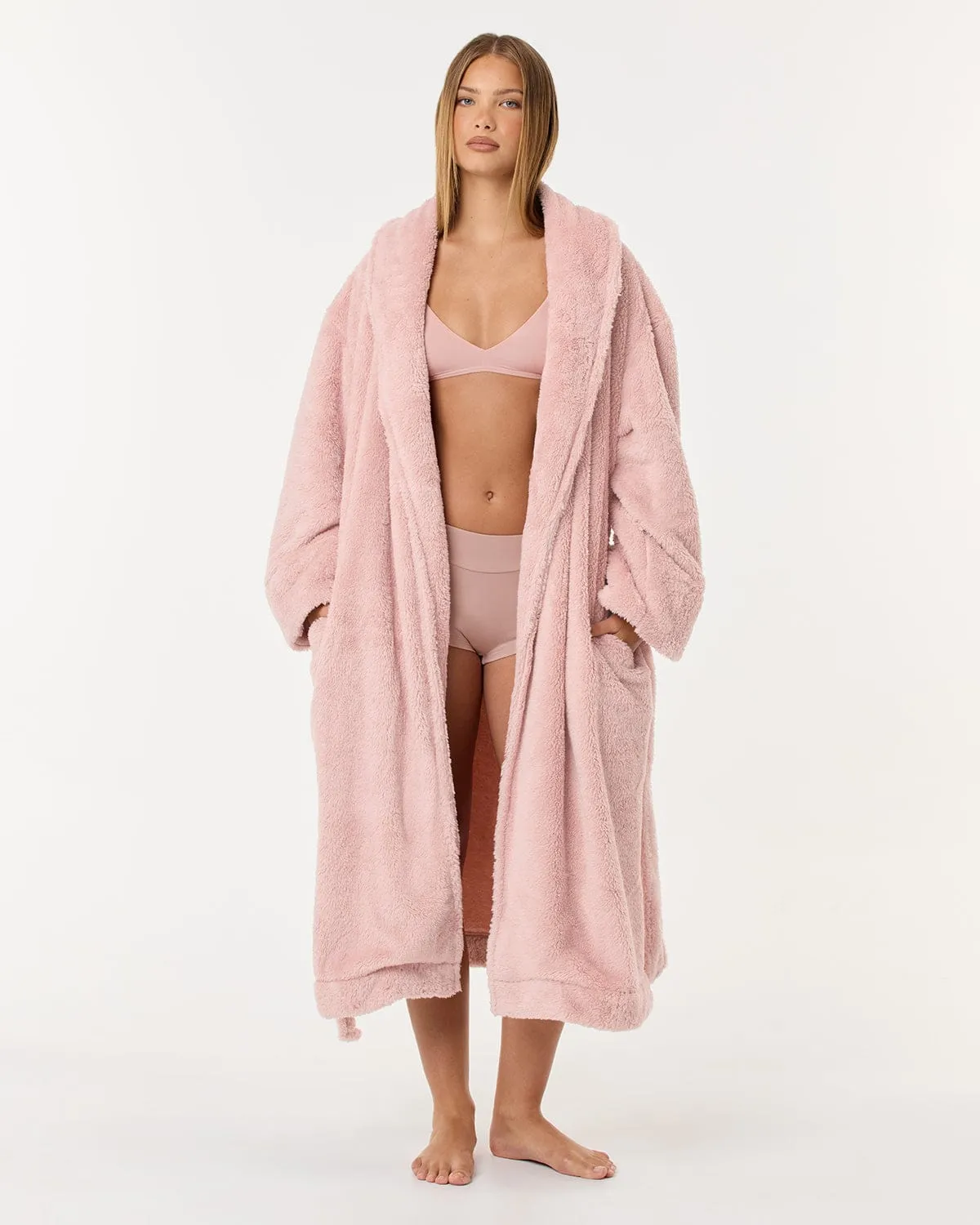 Teddy Robe | Blush sold by Crop Shop Boutique product image thumbnail 4