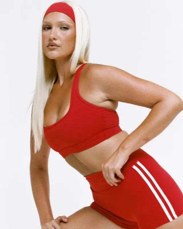 Form Invisible Scrunch Stripe Shorts 3" | Chilli sold by Crop Shop Boutique