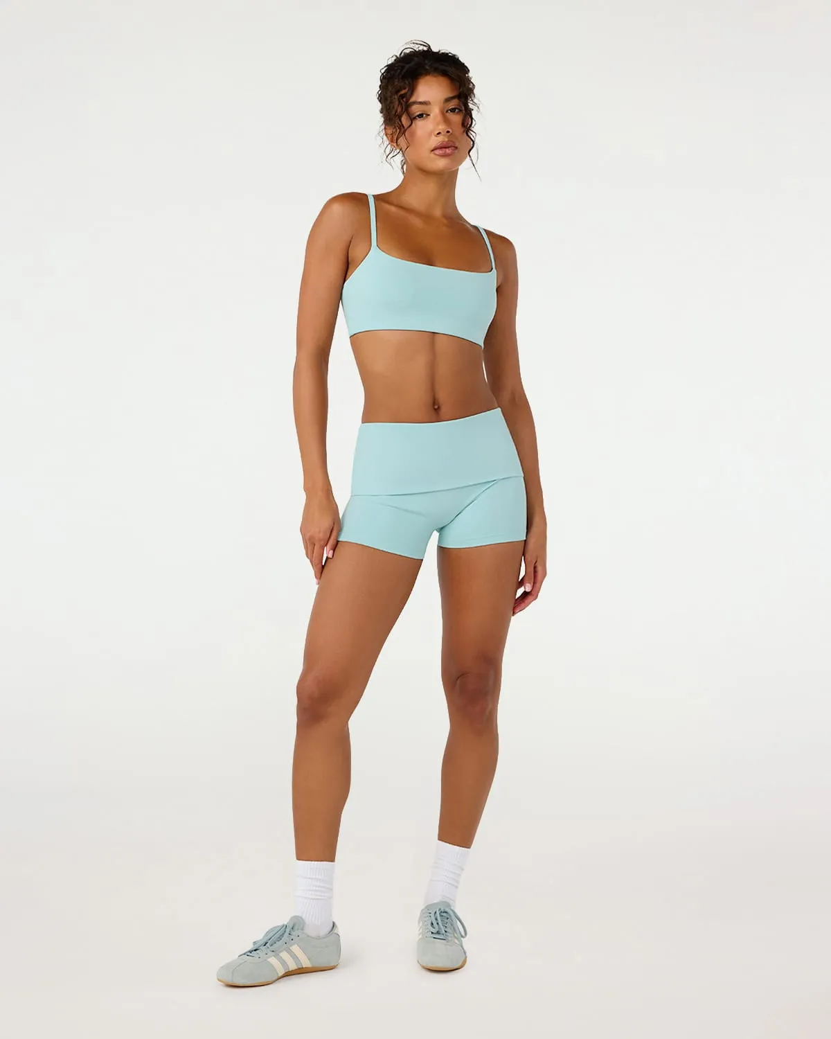 Form Invisible Scrunch Fold Over Shorts 3" | Aquatic sold by Crop Shop Boutique product image thumbnail 2