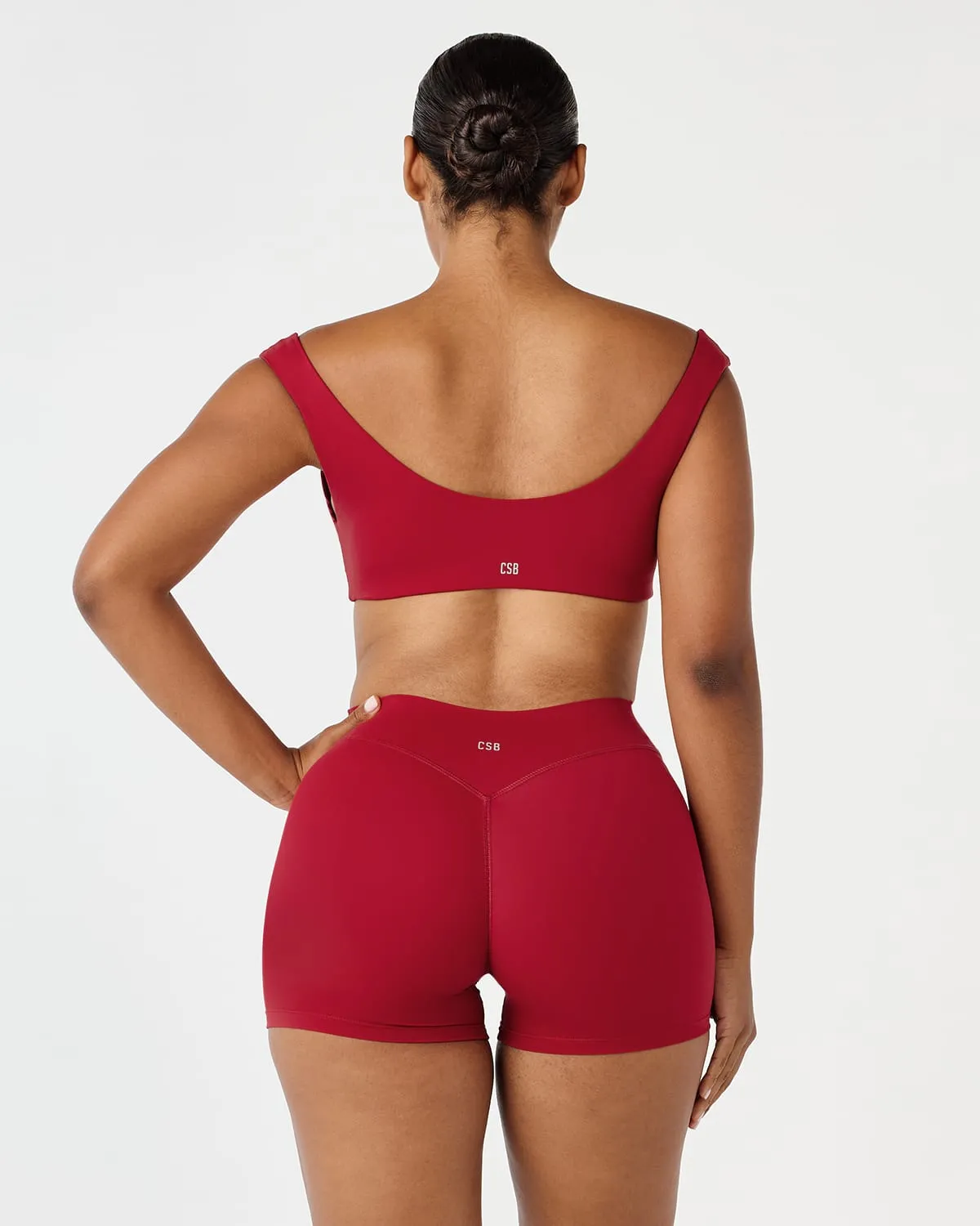 Fade Off Shoulder Crop | Retro Red sold by Crop Shop Boutique product image thumbnail 3