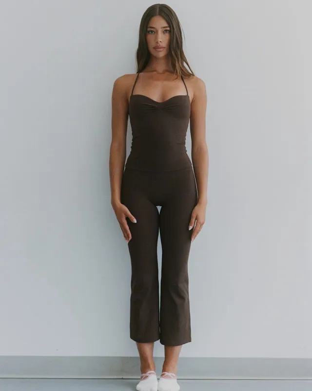Form Cara Tank | Dark Chocolate made by Crop Shop Boutique
