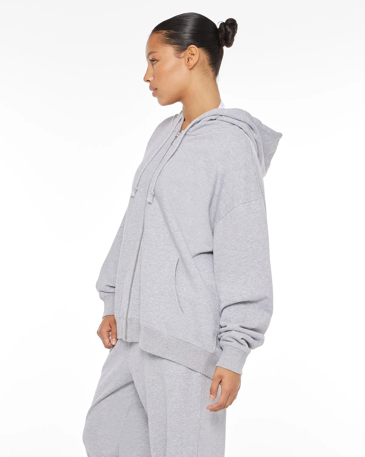 Boyfriend Zip Hoodie | Soul Marl sold by Crop Shop Boutique product image thumbnail 4