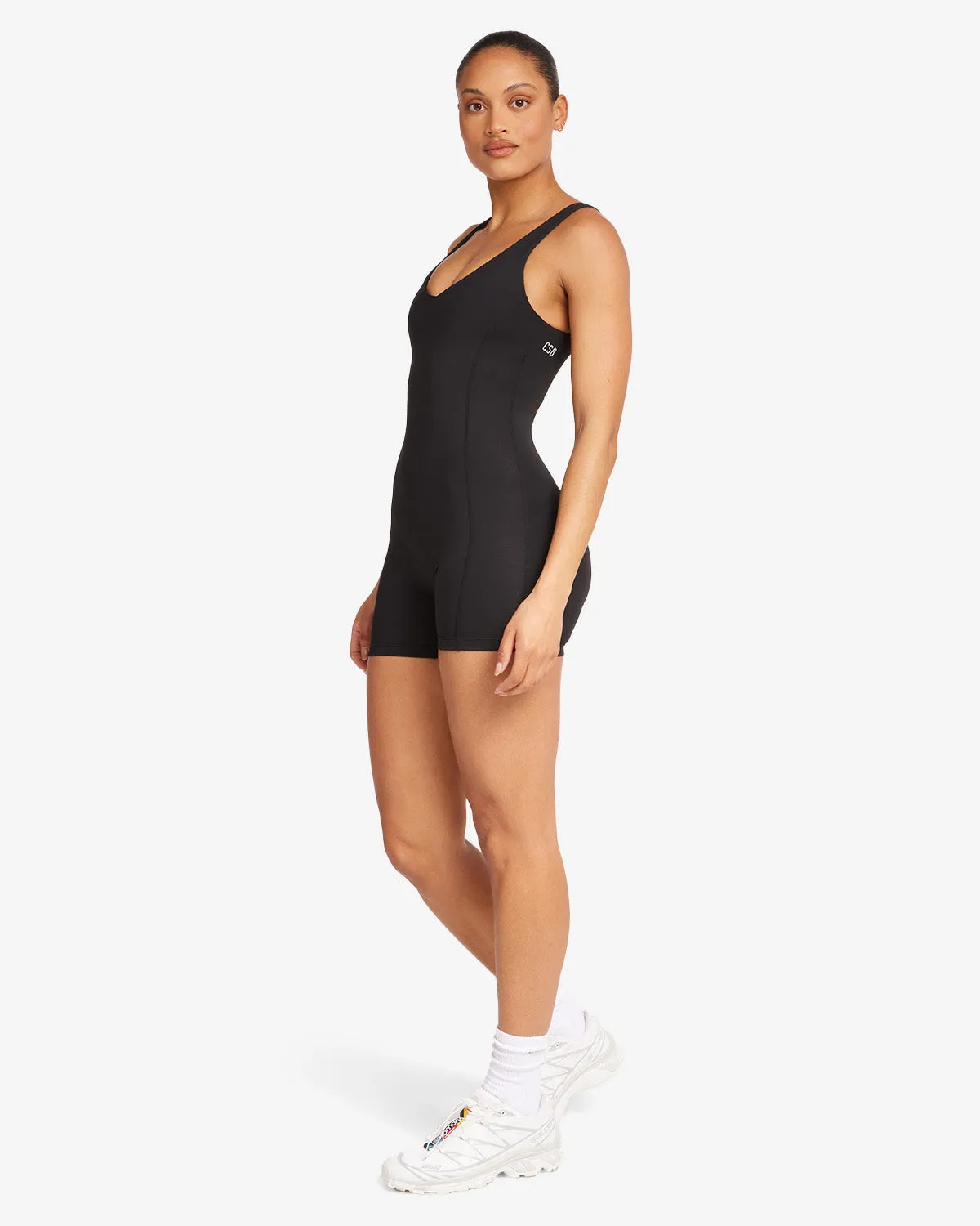Activluxe V-Neck Playsuit | Black sold by Crop Shop Boutique product image thumbnail 3