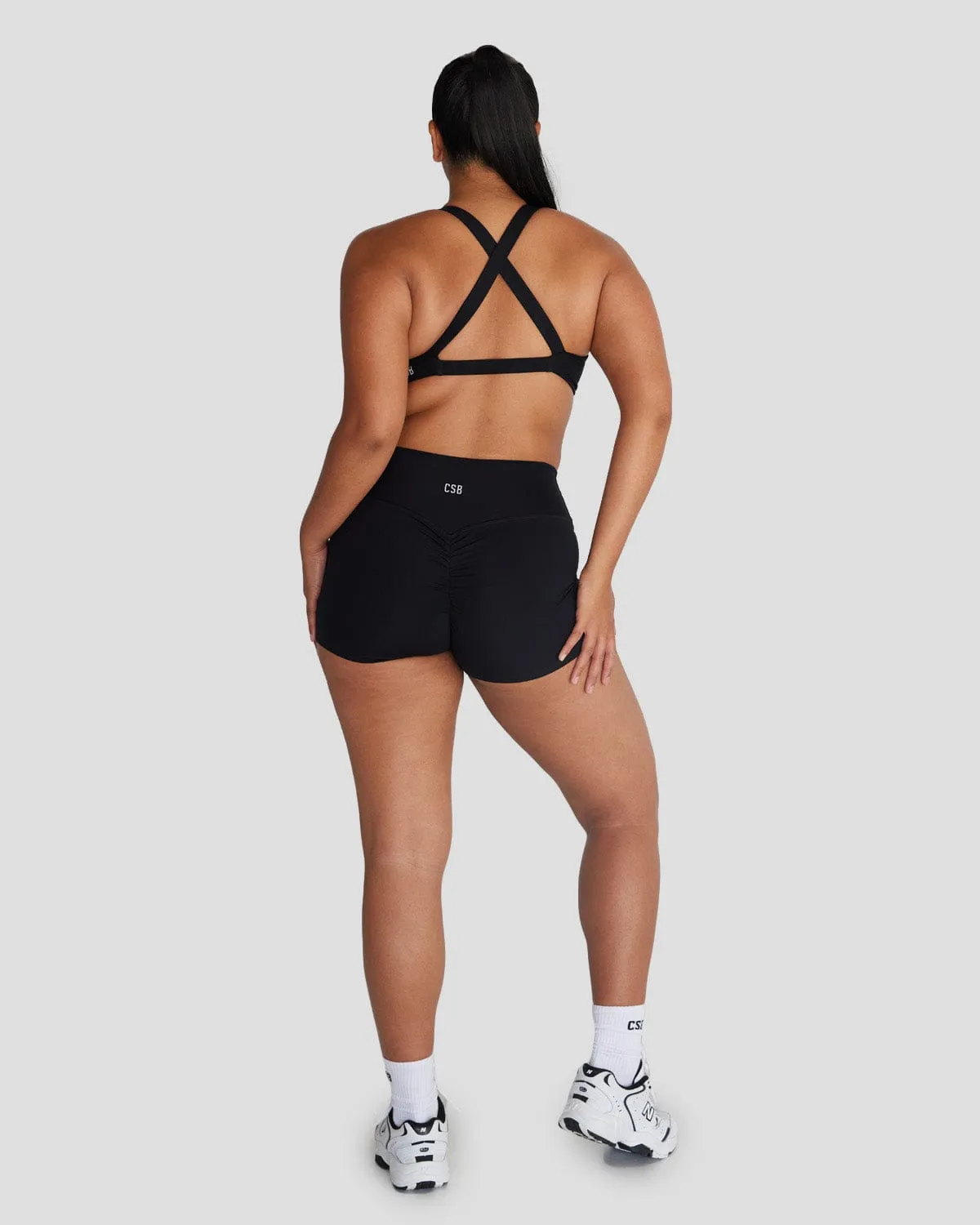 Serenity Scrunch Shorts 2" | Black sold by Crop Shop Boutique product image thumbnail 2