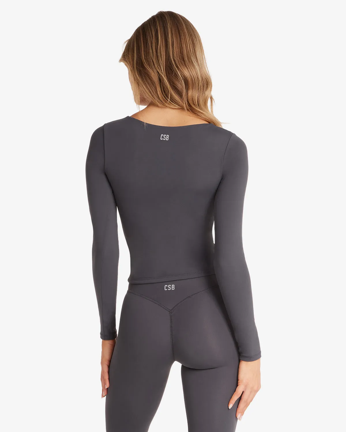 Form Alina Long Sleeve Top | Charcoal sold by Crop Shop Boutique product image thumbnail 3