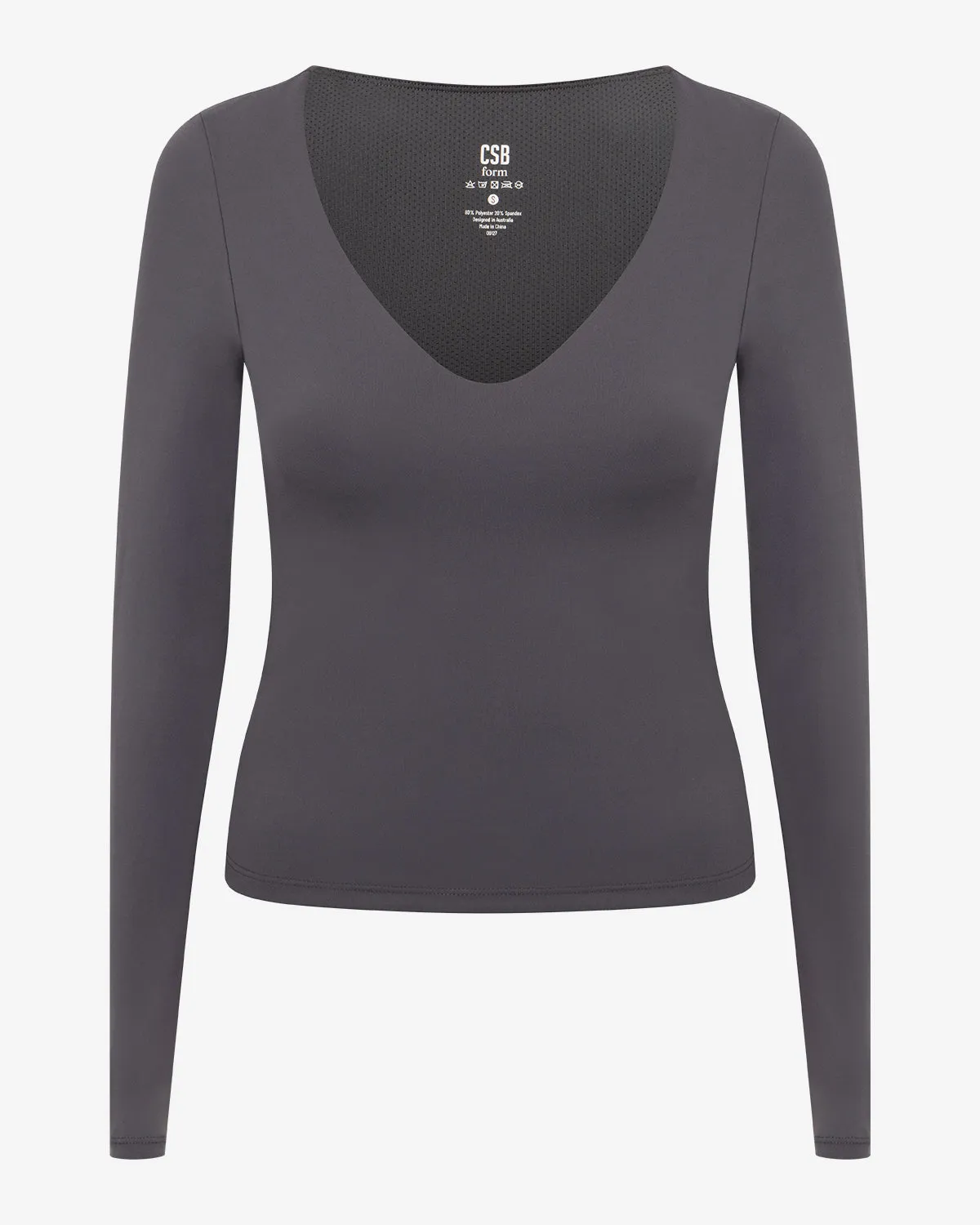 Form Alina Long Sleeve Top | Charcoal sold by Crop Shop Boutique product image thumbnail 4