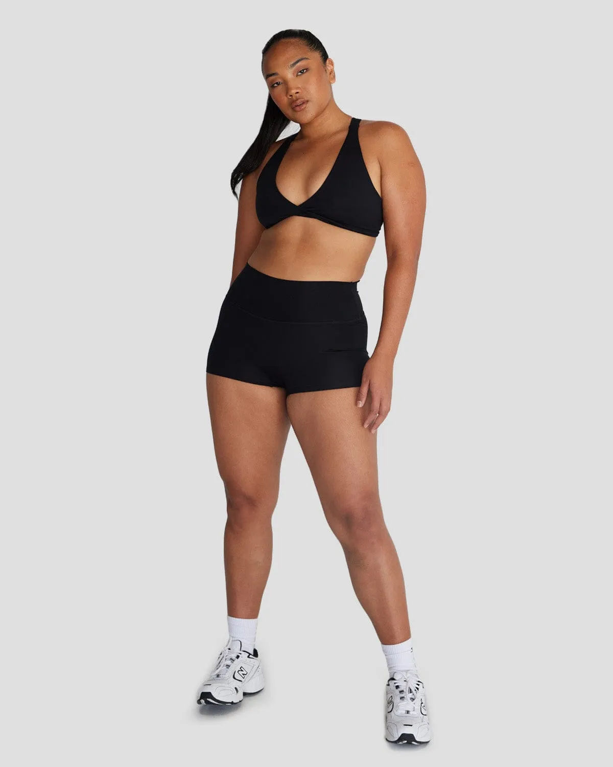 Serenity Scrunch Shorts 2" | Black sold by Crop Shop Boutique product image thumbnail 3