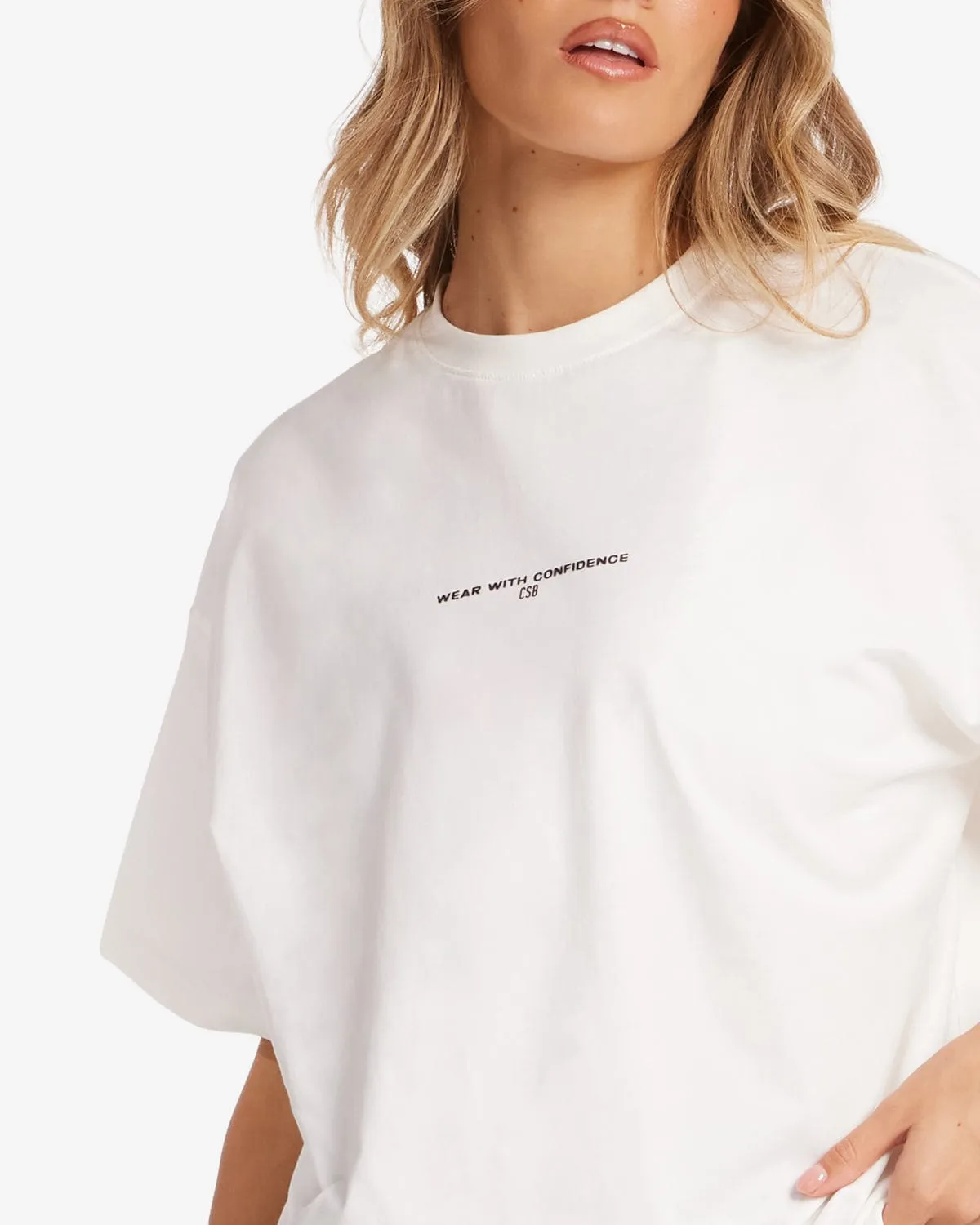CSB Confidence T-Shirt | White sold by Crop Shop Boutique product image thumbnail 2