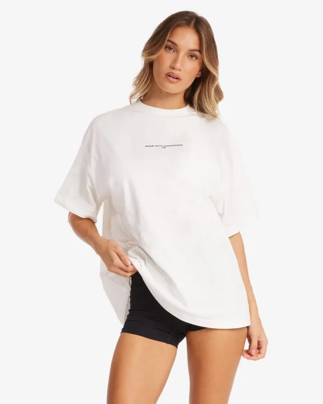 CSB Confidence T-Shirt | White sold by Crop Shop Boutique