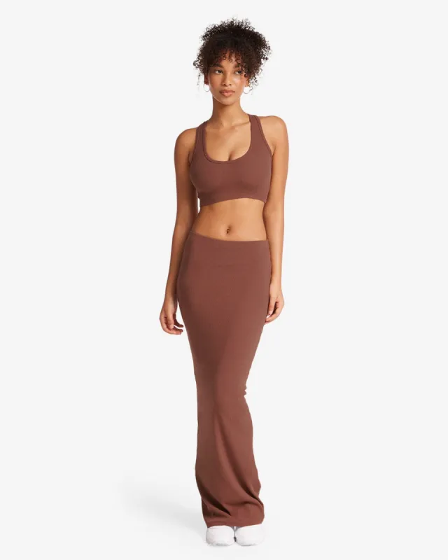 Rib Maxi Skirt | Maple sold by Crop Shop Boutique