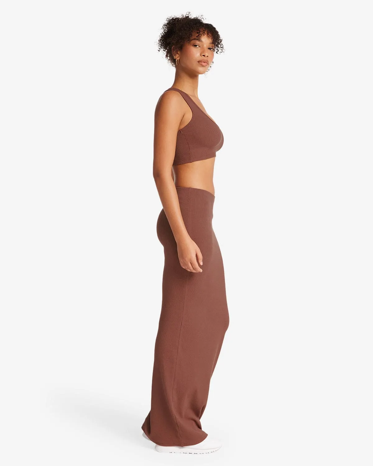Rib Maxi Skirt | Maple sold by Crop Shop Boutique product image thumbnail 3