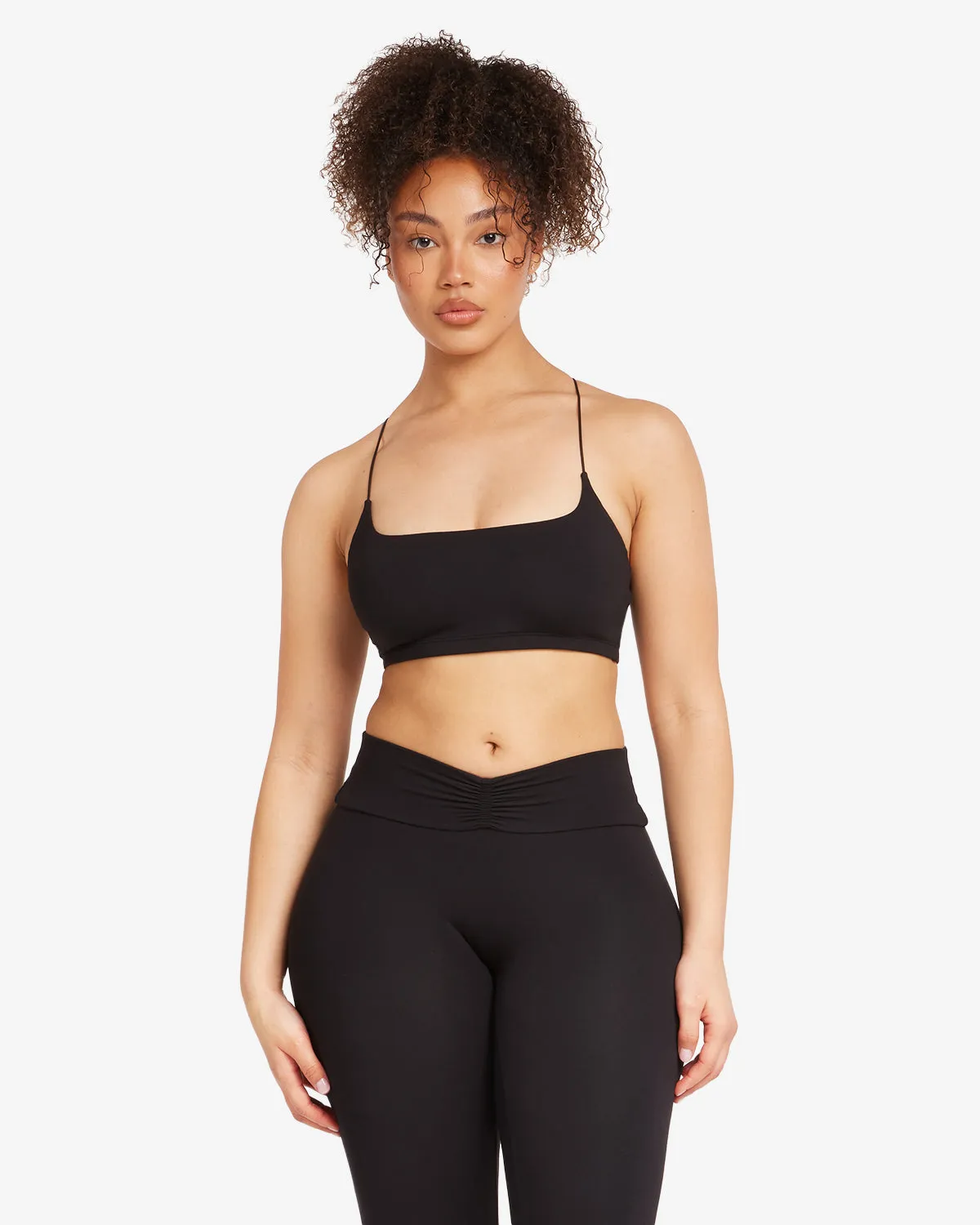 Leisure Square Neck Top | Black sold by Crop Shop Boutique