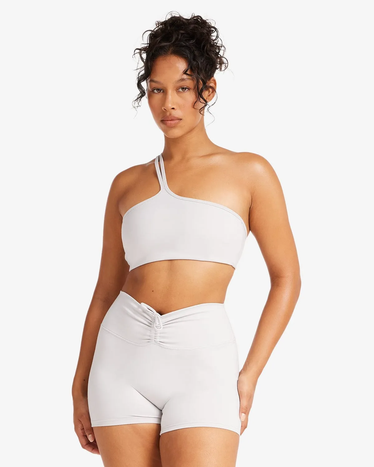 IM Serenity Strappy One Shoulder Crop | Light Grey sold by Crop Shop Boutique product image thumbnail 2