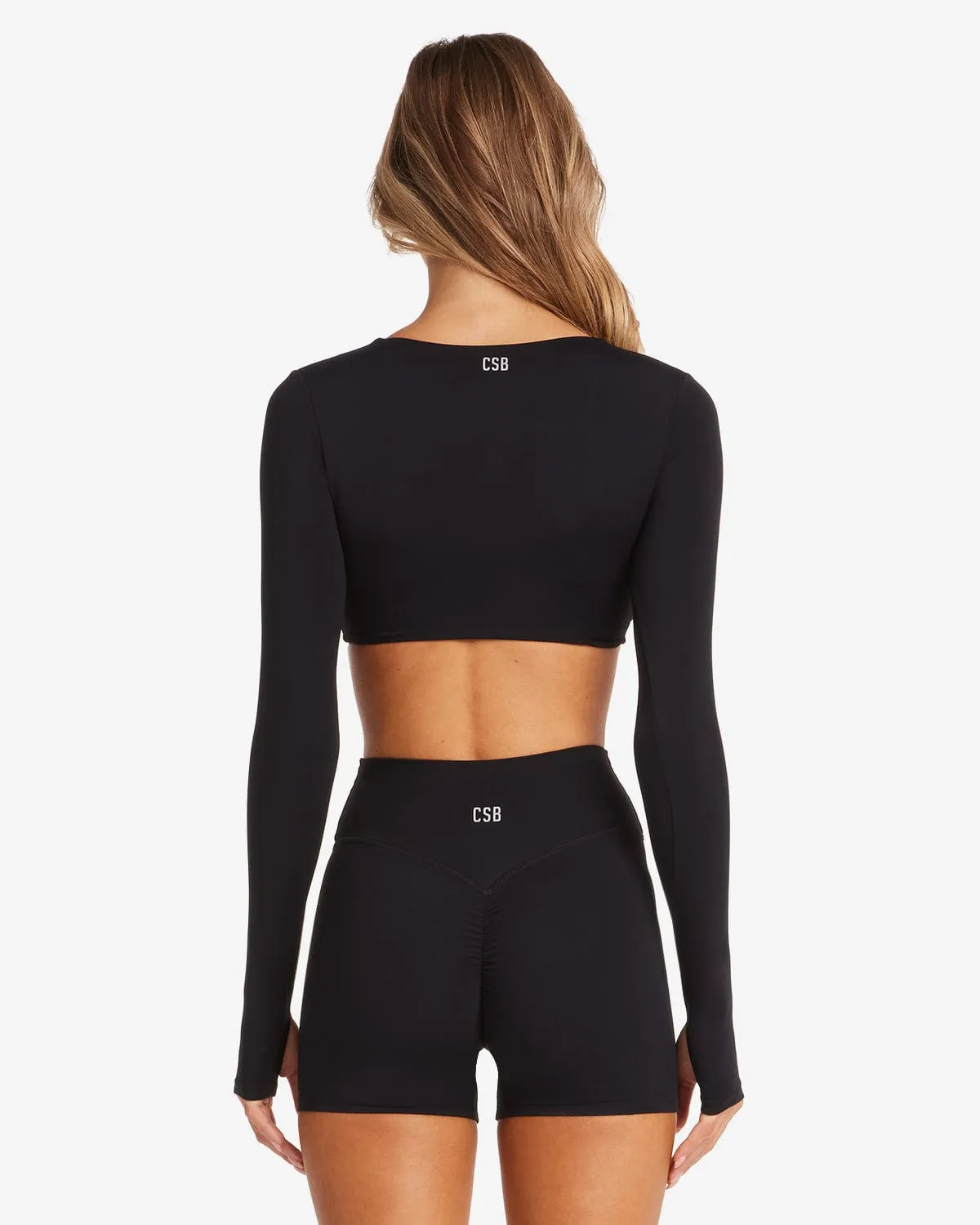 Fade Sierra Long Sleeve Crop | Black sold by Crop Shop Boutique product image thumbnail 3