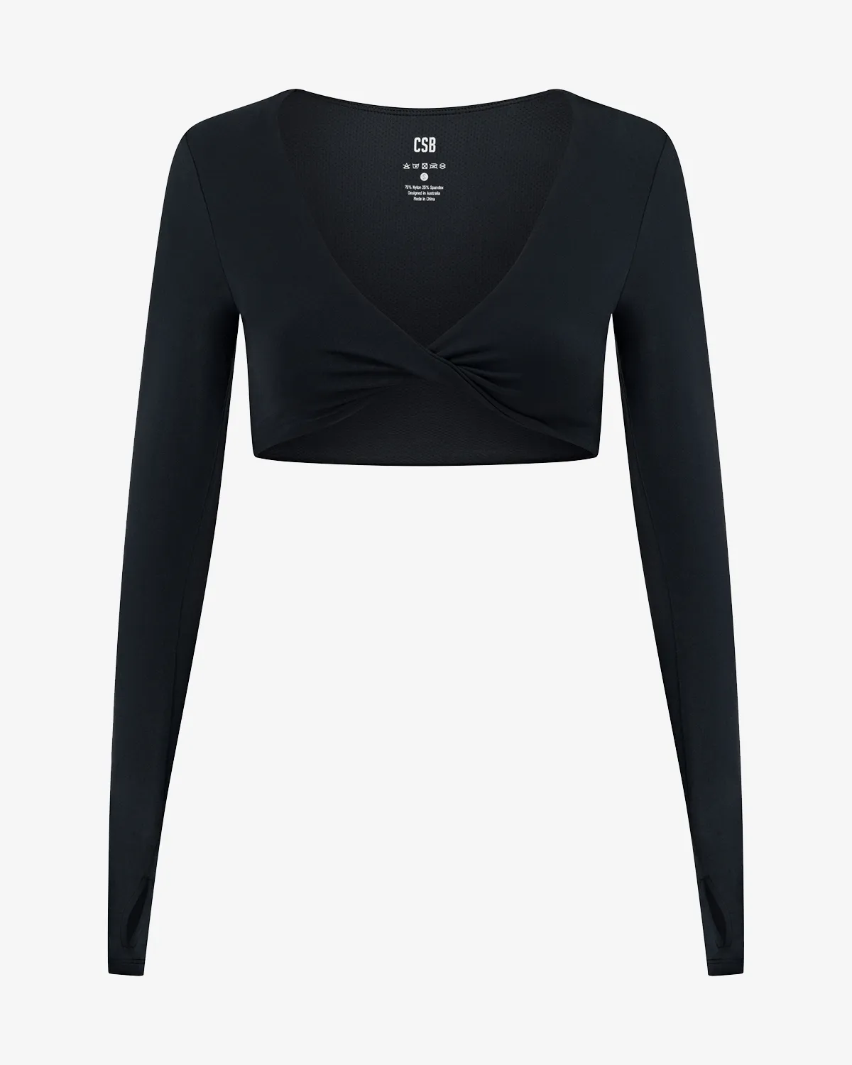 Fade Sierra Long Sleeve Crop | Black sold by Crop Shop Boutique product image thumbnail 4