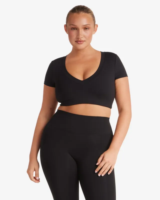Activluxe River Crop | Black sold by Crop Shop Boutique