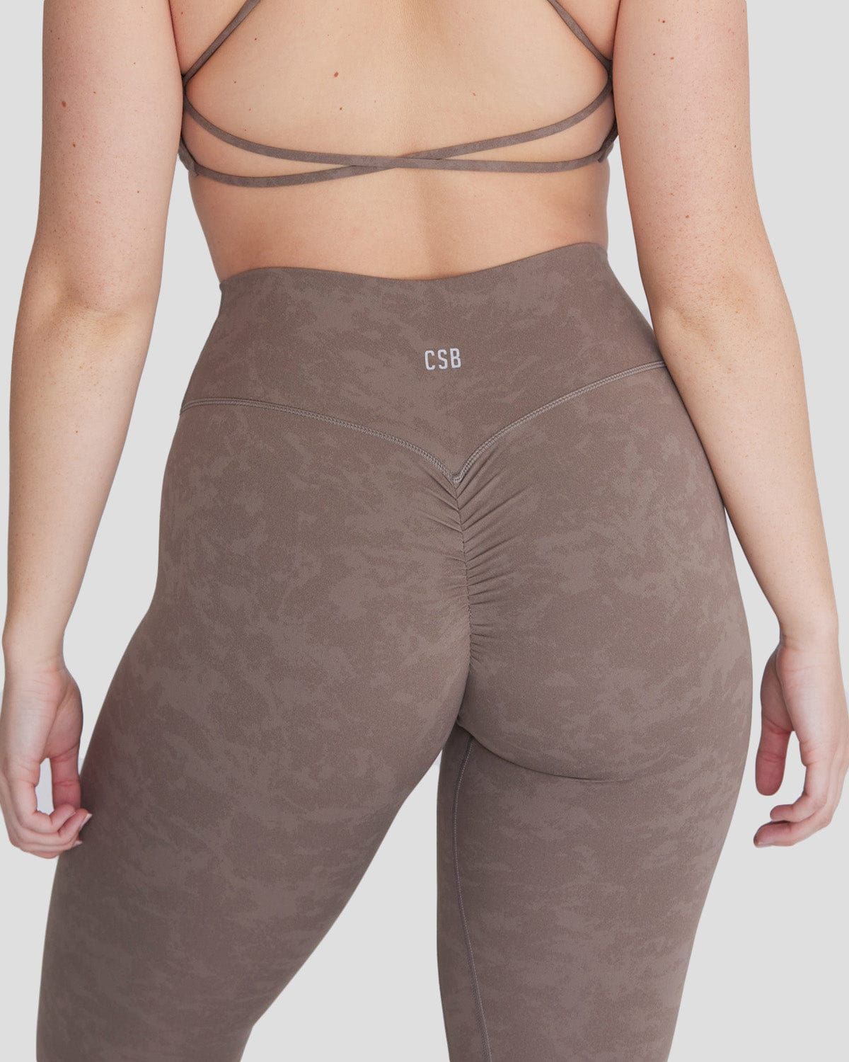 Fade Scrunch Leggings | Mocha sold by Crop Shop Boutique product image thumbnail 4
