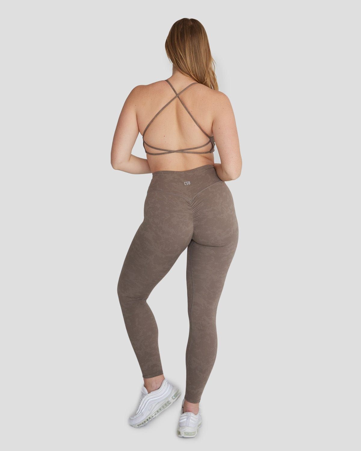 Fade Scrunch Leggings | Mocha sold by Crop Shop Boutique product image thumbnail 2