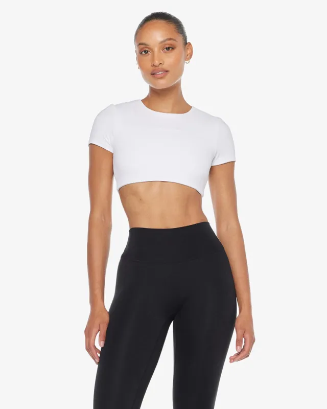 Freedom Active Tee | White sold by Crop Shop Boutique