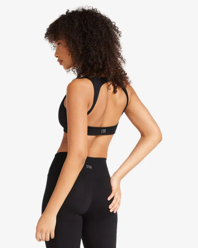 IM Serenity Open Back Crop | Black sold by Crop Shop Boutique