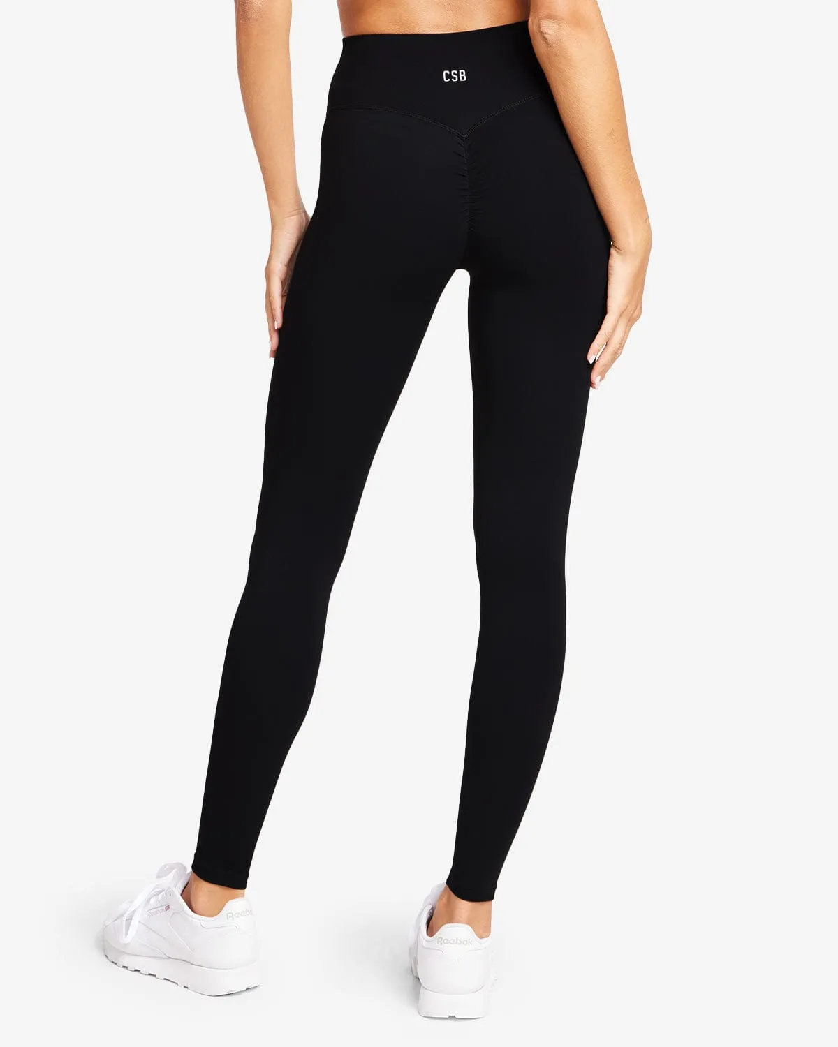 Fade Crossover Scrunch Leggings | Black sold by Crop Shop Boutique product image thumbnail 2