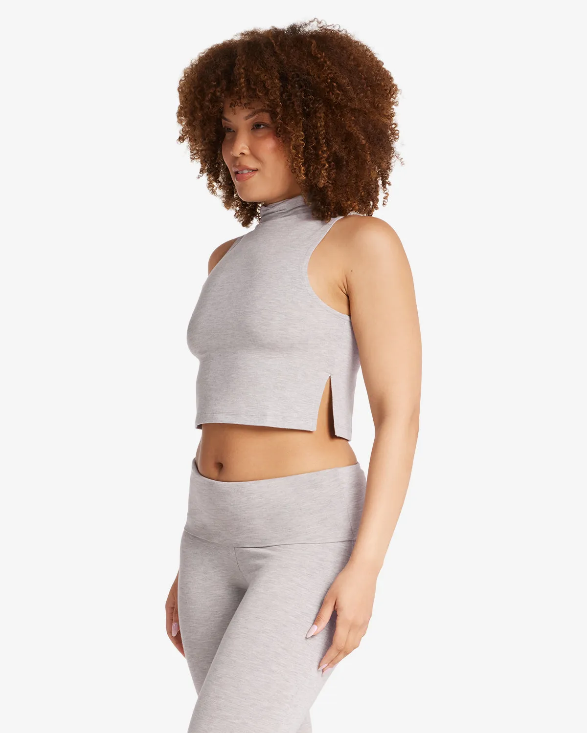 Turtle Neck Tank | Light Grey sold by Crop Shop Boutique product image thumbnail 2