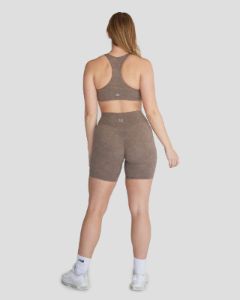 Fade Scrunch Shorts 6" | Mocha sold by Crop Shop Boutique