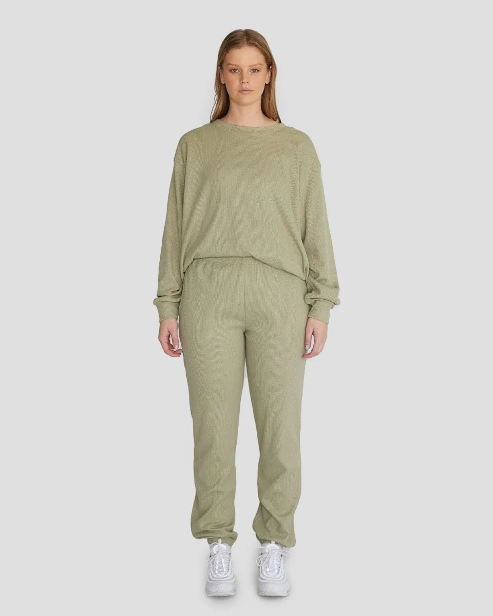Waffle Sweatpants | Moss sold by Crop Shop Boutique