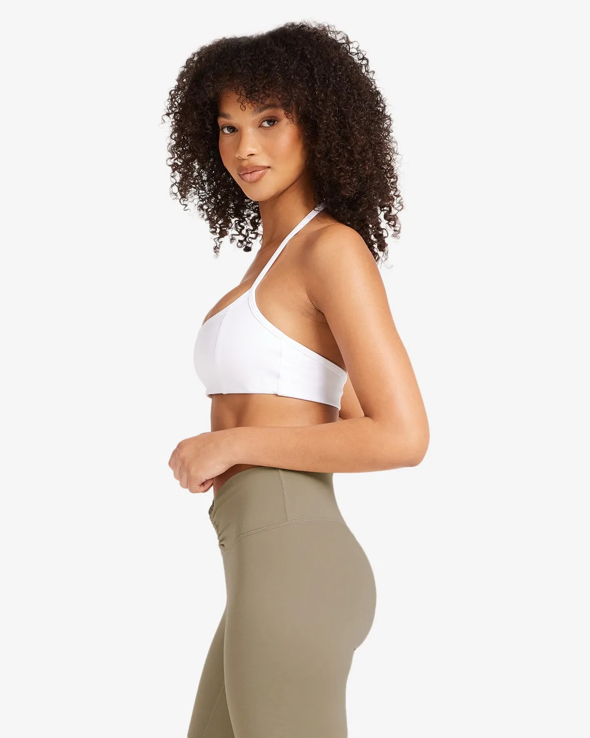 Serenity Contour Halter Crop | White sold by Crop Shop Boutique product image thumbnail 3