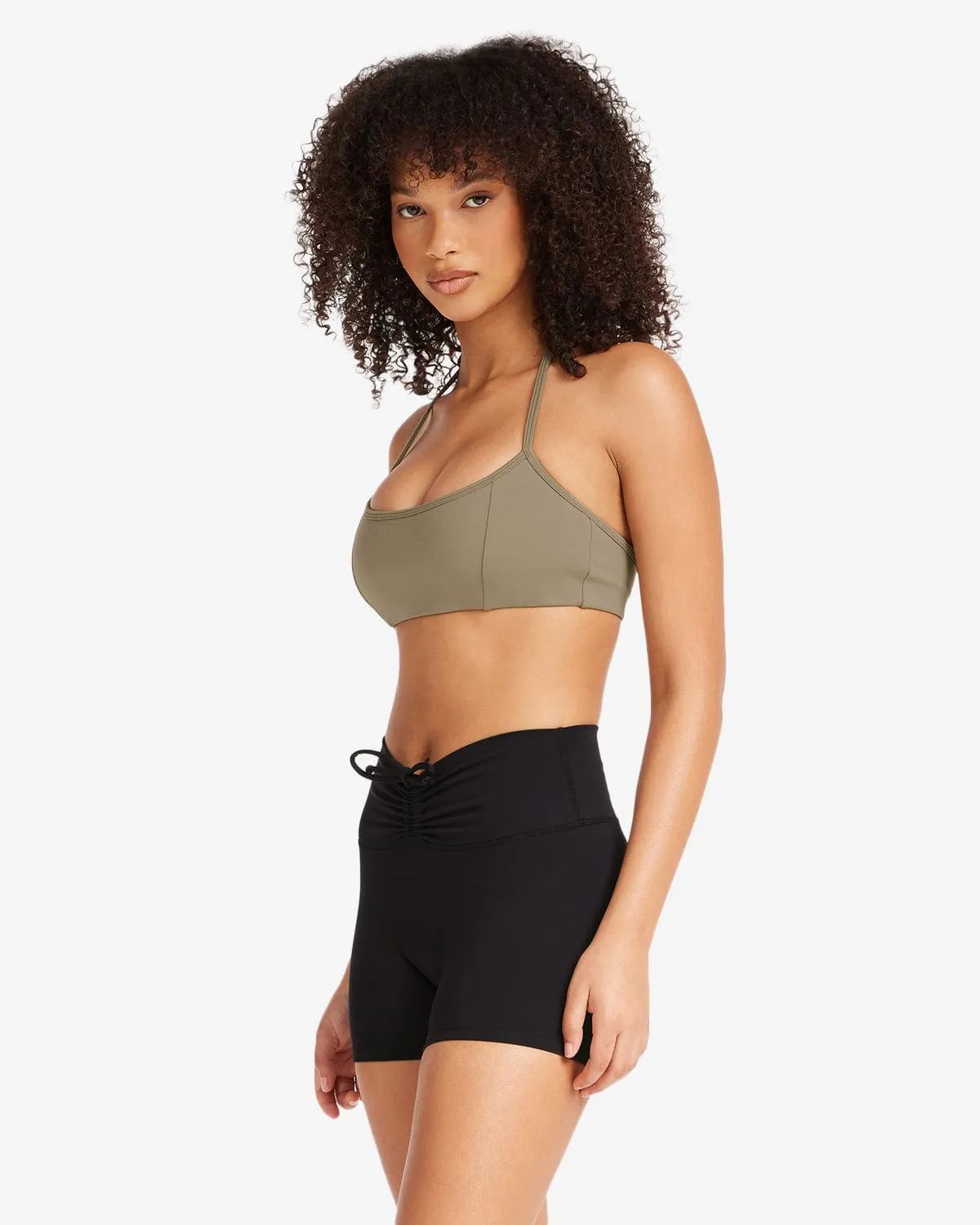 Serenity Contour Halter Crop | Vintage Khaki sold by Crop Shop Boutique product image thumbnail 2