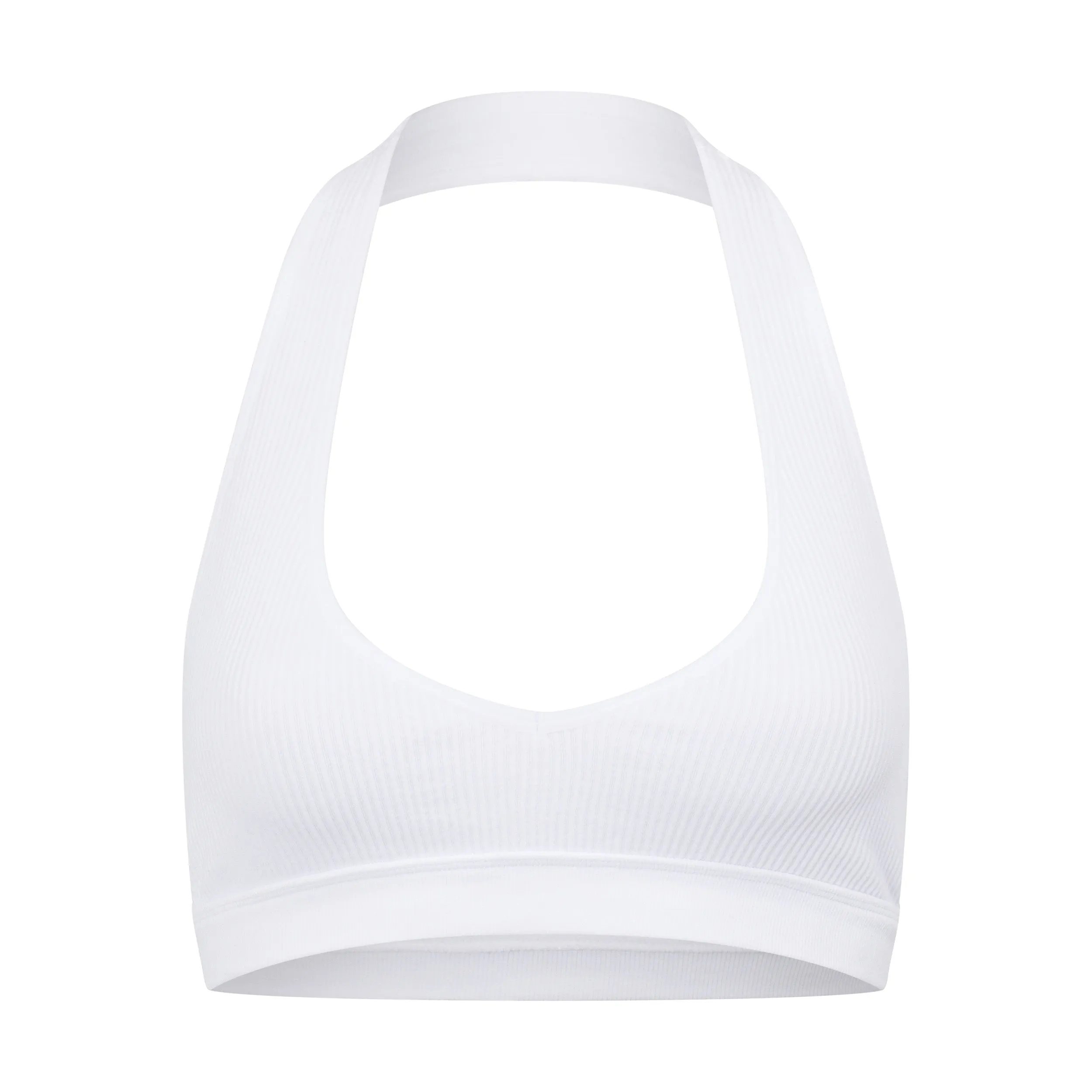 Seamless Lounge Halter Bralette | White sold by Crop Shop Boutique product image thumbnail 4