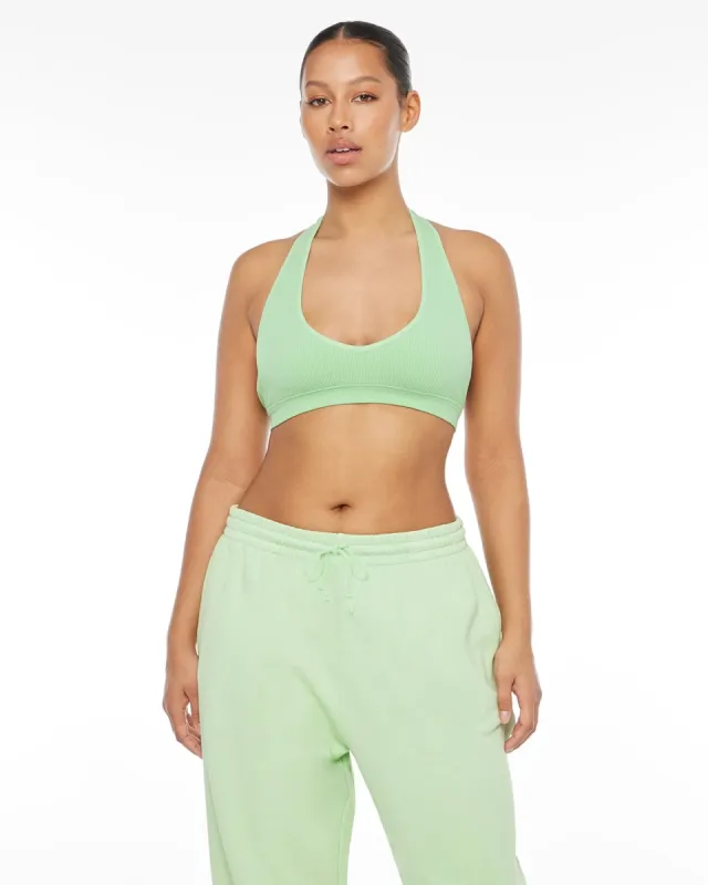 Seamless Lounge Halter Bralette | Lucky Charm sold by Crop Shop Boutique