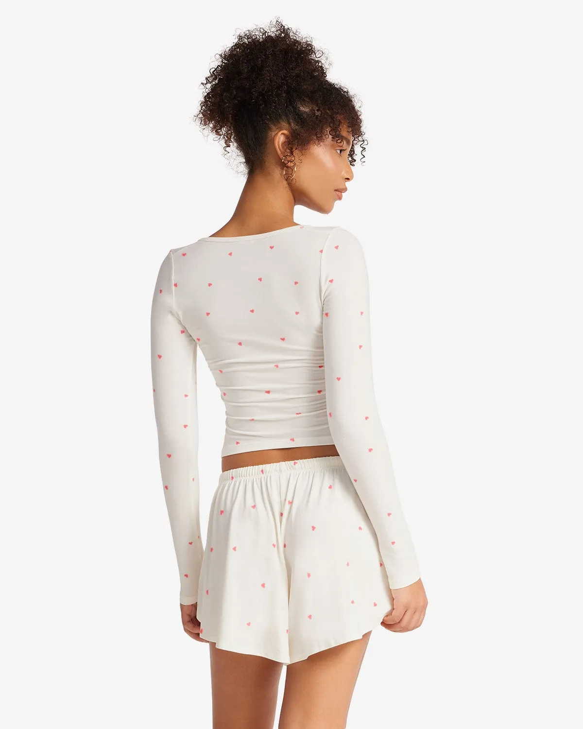 Sleep Long Sleeve Top | White sold by Crop Shop Boutique product image thumbnail 2