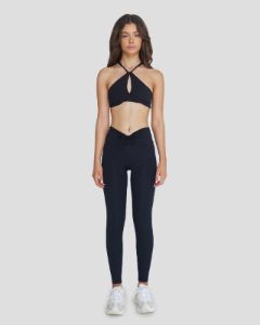Serenity Drawstring Leggings | Black sold by Crop Shop Boutique