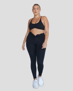 Serenity Drawstring Leggings | Black sold by Crop Shop Boutique