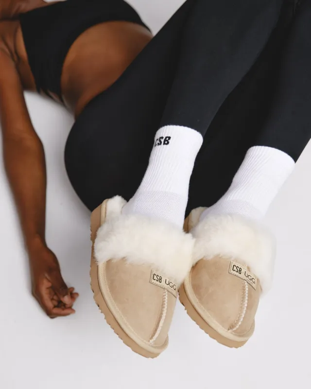 CSB x UGG Since 1974 Slipper | Sand sold by Crop Shop Boutique