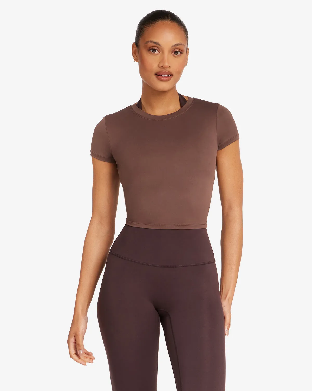 Air Tee | Espresso sold by Crop Shop Boutique