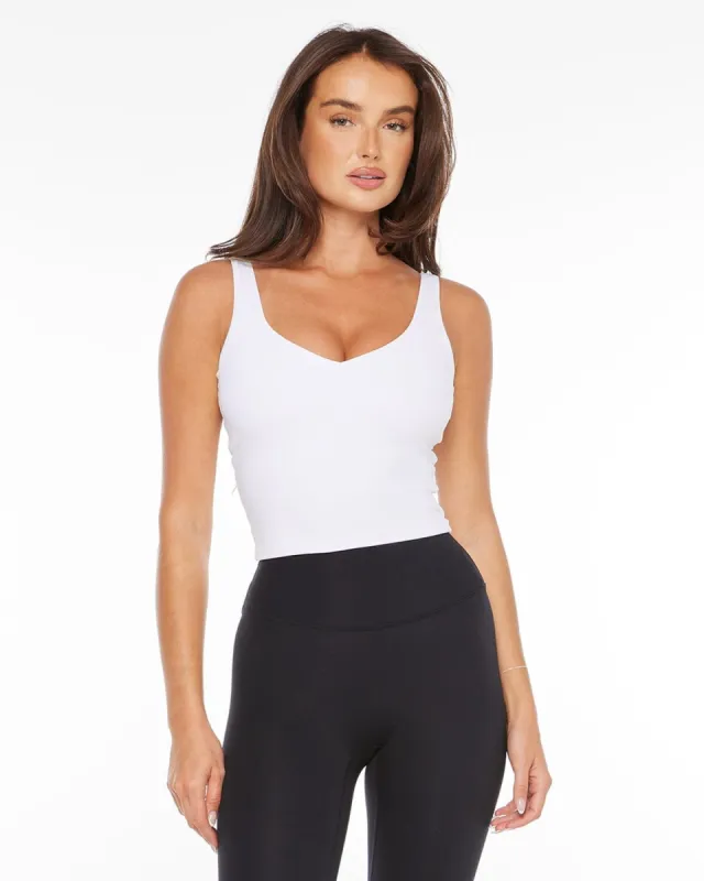 Freedom Essential Tank | White sold by Crop Shop Boutique