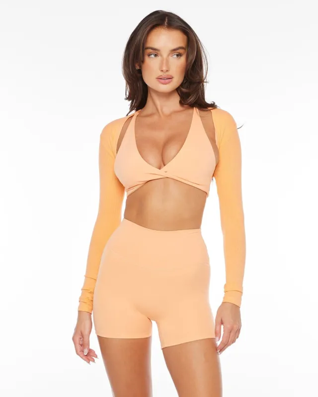 Imperfect - Ribbed Bolero | Sorbet sold by Crop Shop Boutique